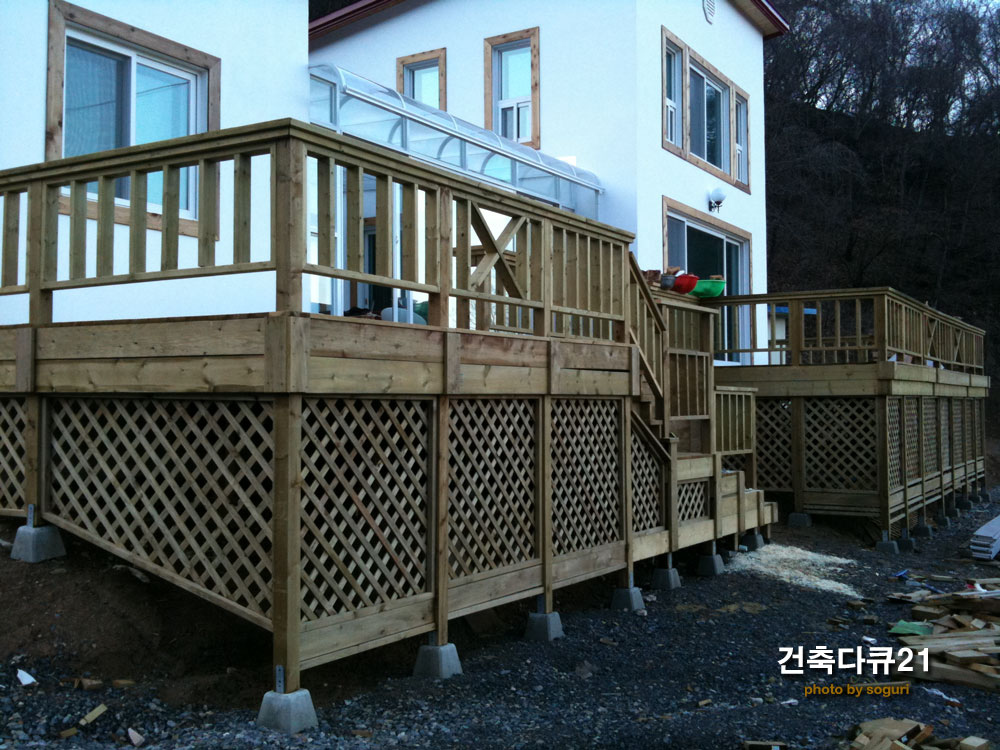 단양 전원주택 방부목 데크(Deck) 